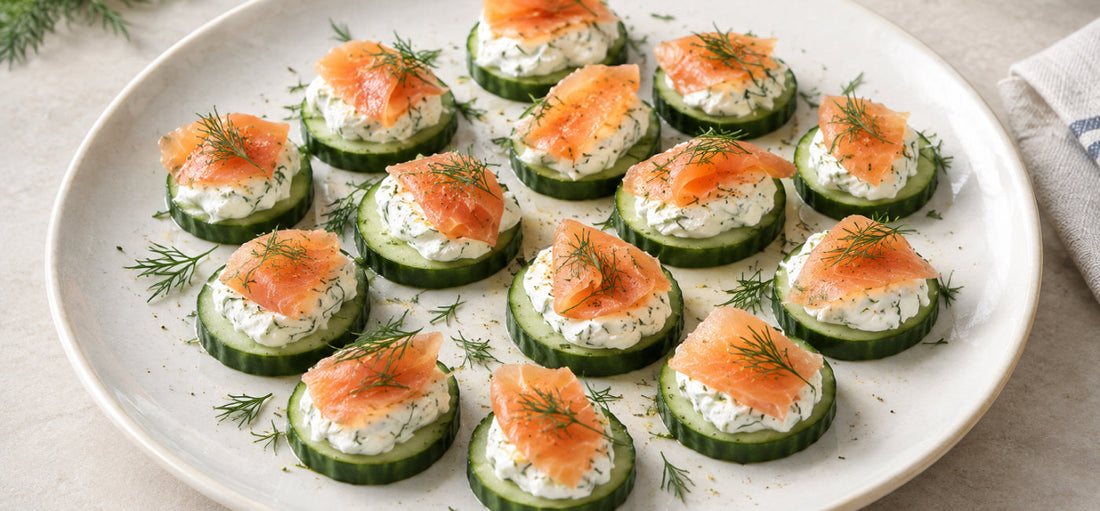 Concombre saumon fumé fromage blanc