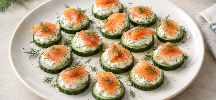 Concombre saumon fumé fromage blanc