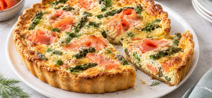 Quiche asperges saumon fumé