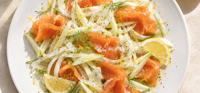 Salade de fenouil et saumon fumé