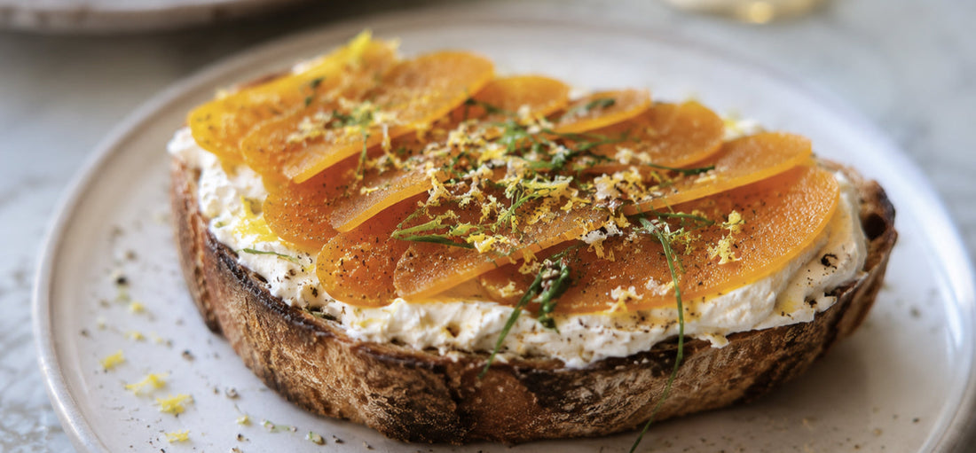 Toast gourmand à la poutargue