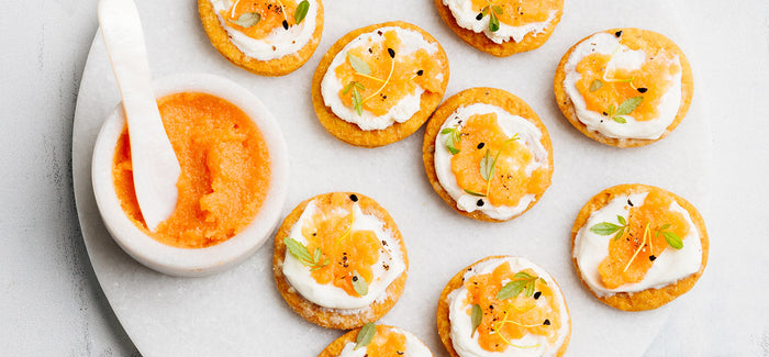 Sablés au parmesan et Maviar 1950®