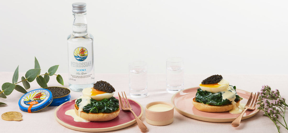 Œufs à la florentine et caviar Ossetra