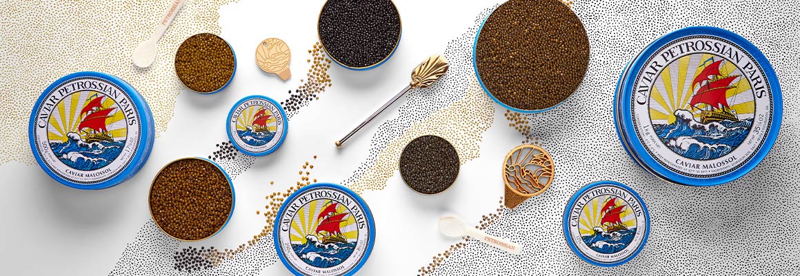 Petites boîtes de caviar