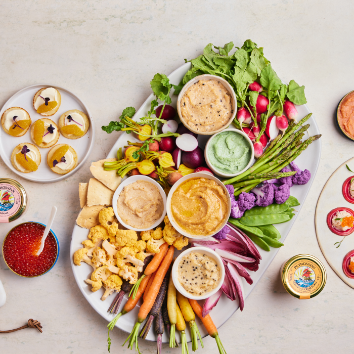 tarama et legumes croquants