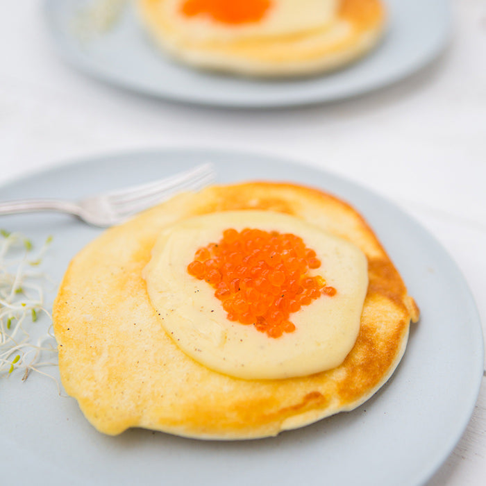 Fluffy pancakes au saumon fumé