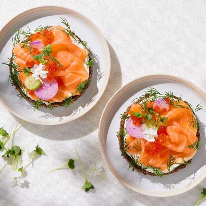 Tartines au saumon fumé et fromage frais