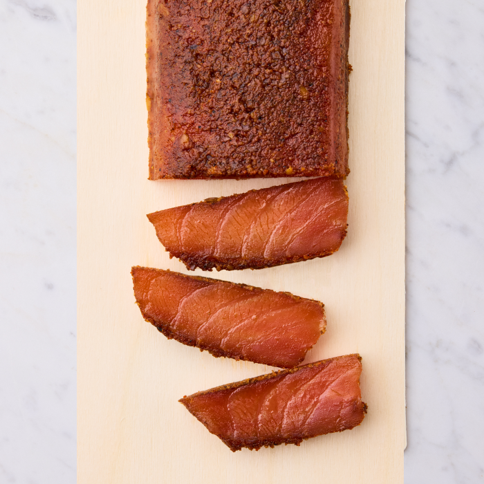 Geräucherter Lachs nach Pasterma-Art – Petrossian