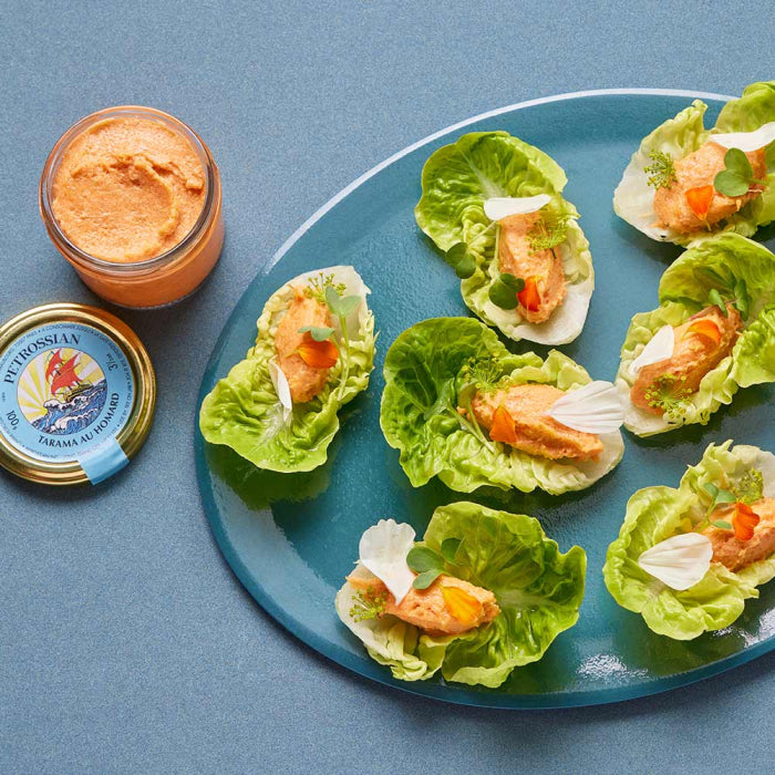 Bouchées de sucrine et tarama au homard