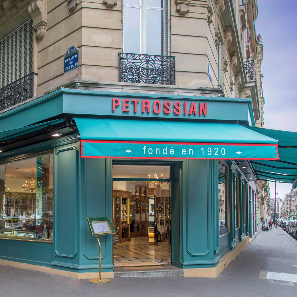 Petrossian-Geschäft Courcelles am rechten Seine-Ufer: Adresse und Öffnungszeiten