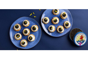 Blinis, burrata and caviar