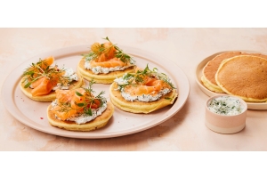 Fluffy pancakes au saumon fumé 