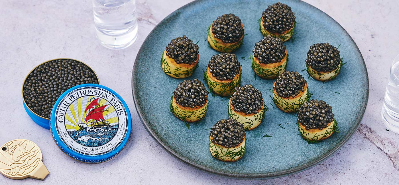 Bouchées pommes de terre et caviar