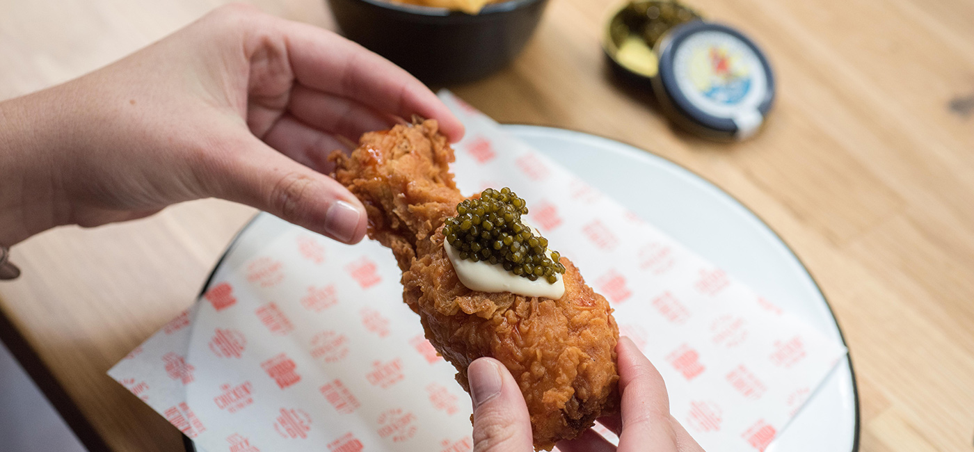 Het beroemde recept van de Fried Chicken Caviar van FTG