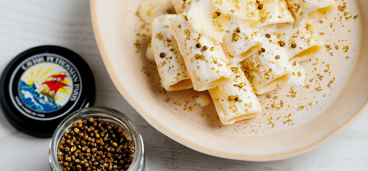 Rigatoni Cacio e Caviar