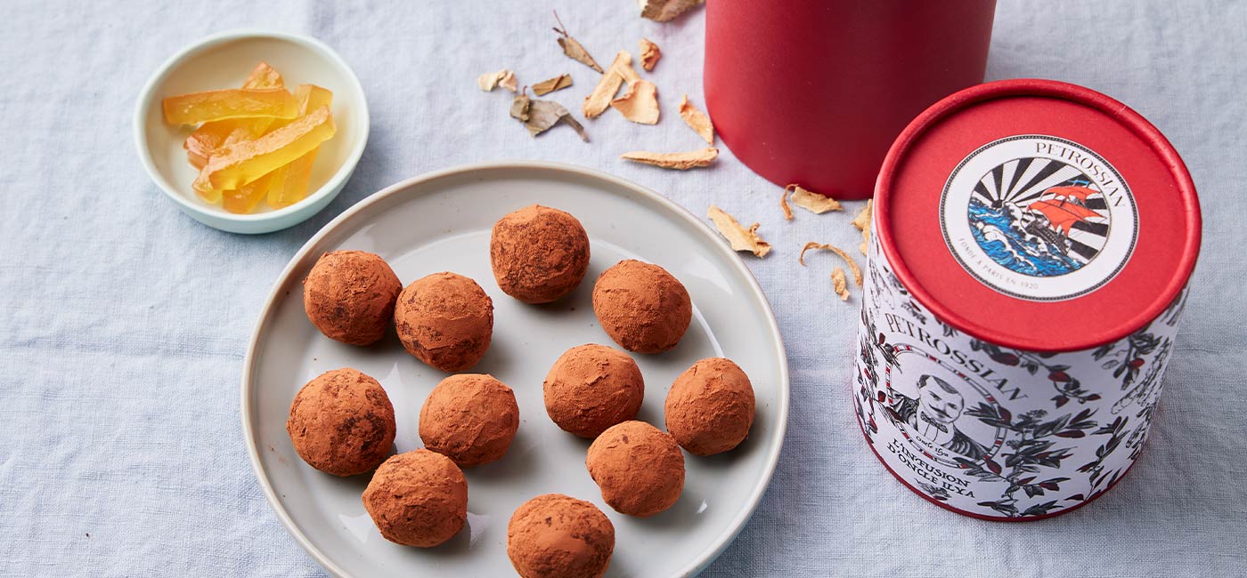 Uncle Ilya's chocolate and candied ginger truffles 